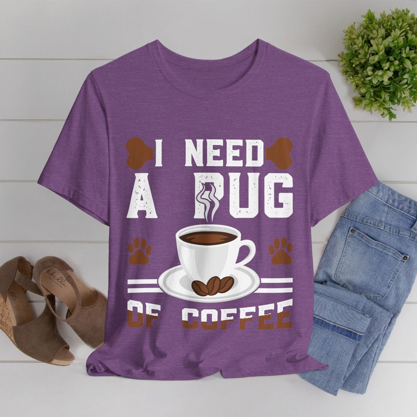 121 - Pug of Coffee - T-shirt