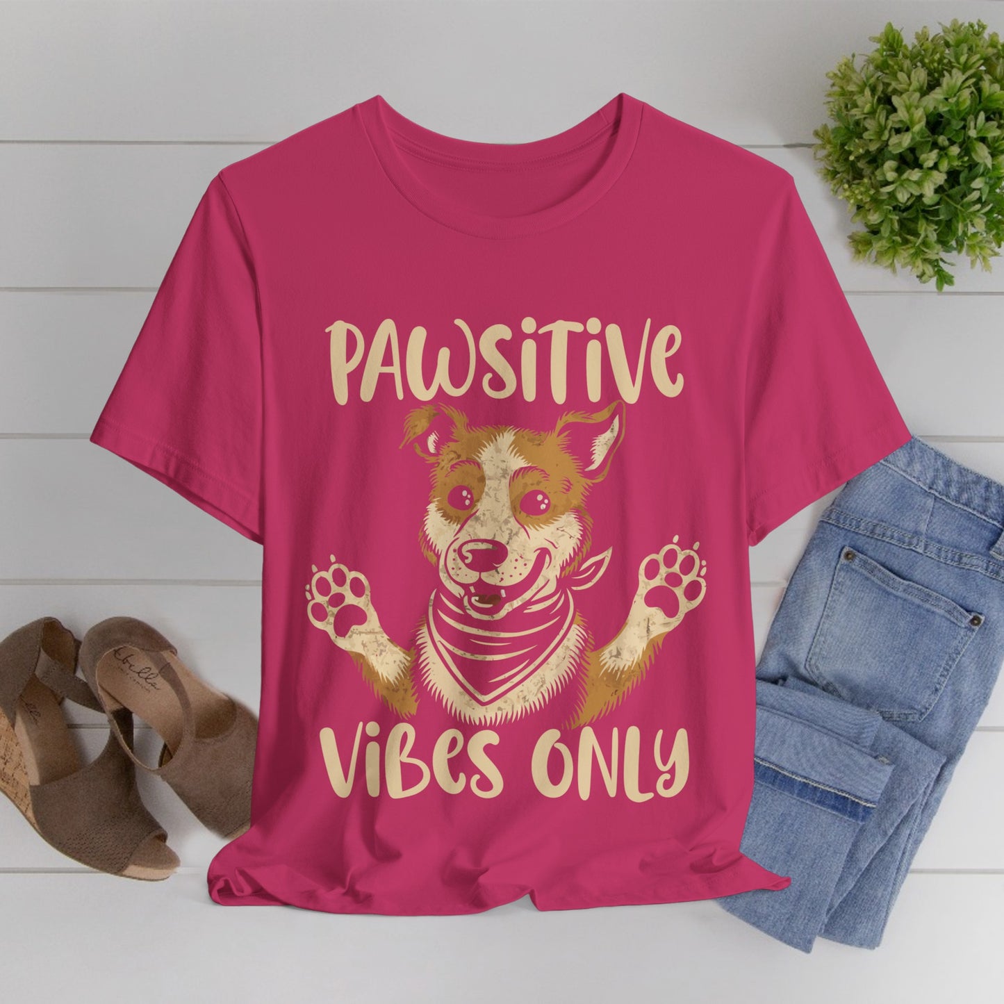 193 - Pawsitive Vibes Only - T-shirt