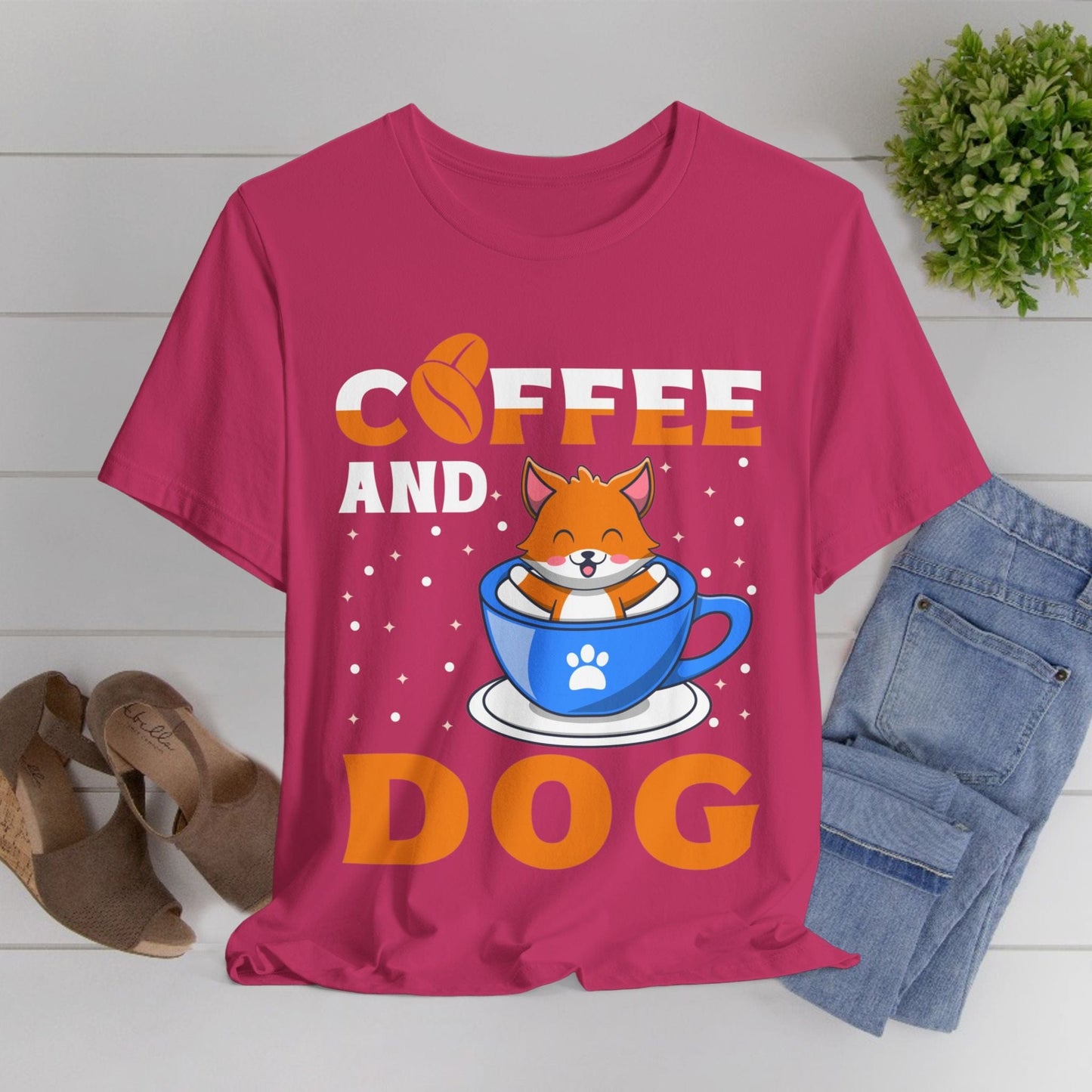 120 - Coffee and Dog - T-shirt