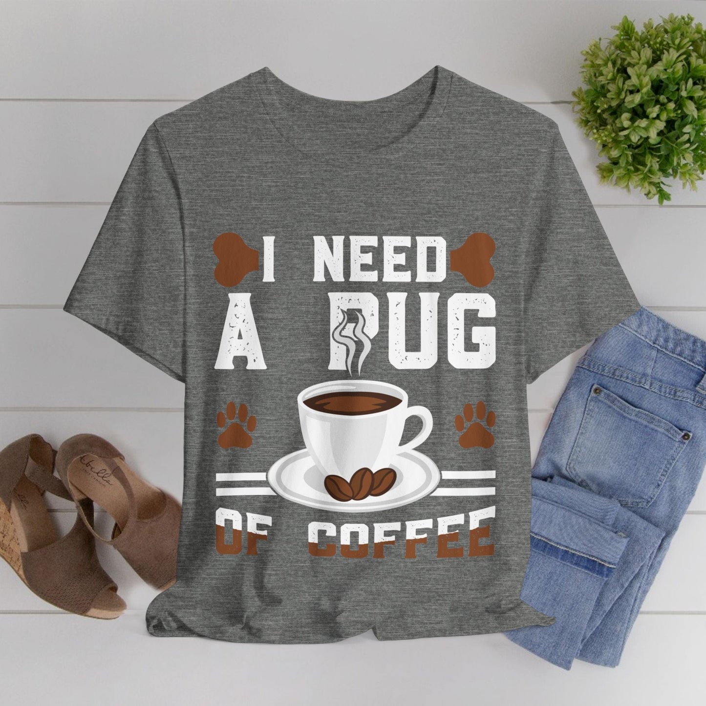 121 - Pug of Coffee - T-shirt