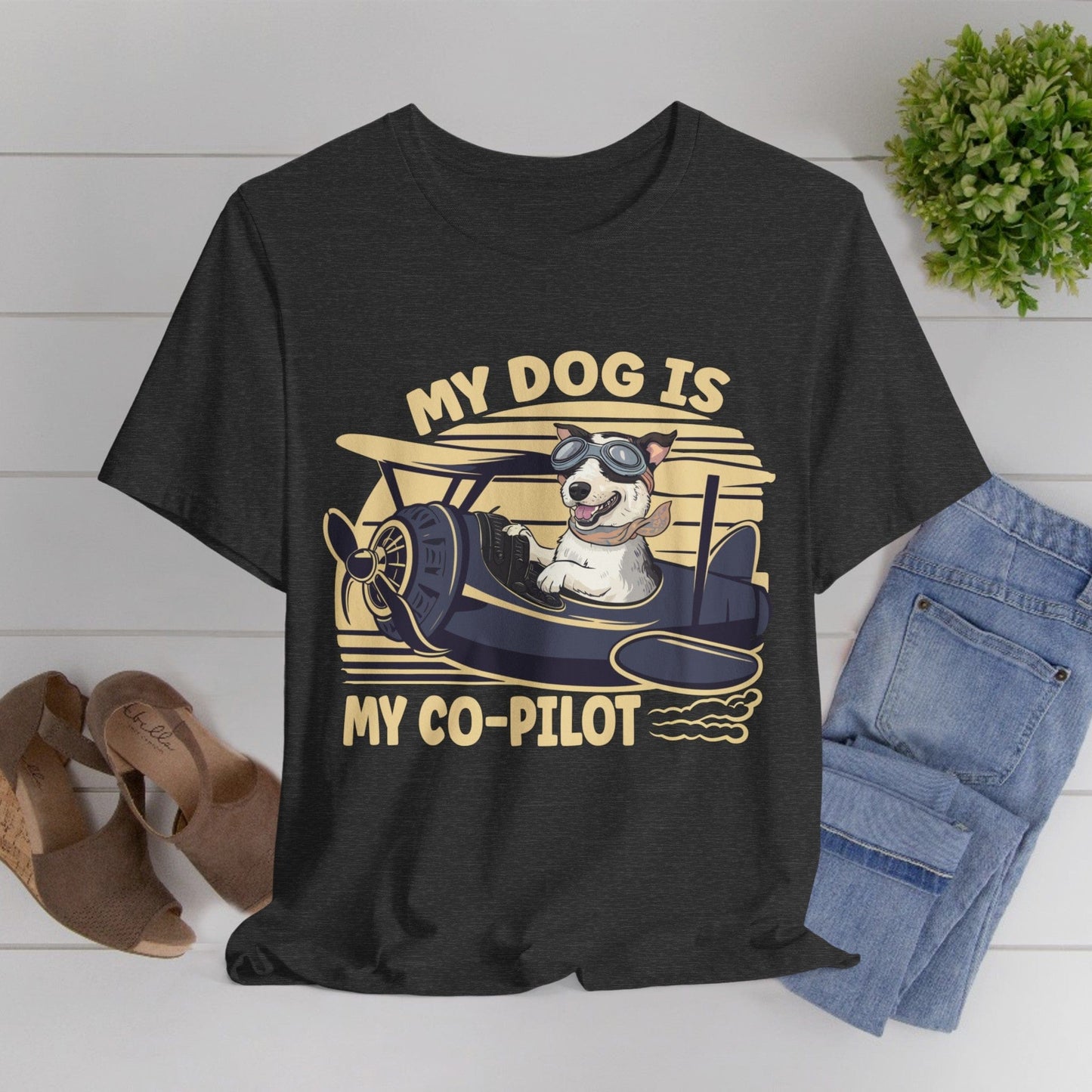 189 - My Dog Is My Co-Pilot - T-shirt