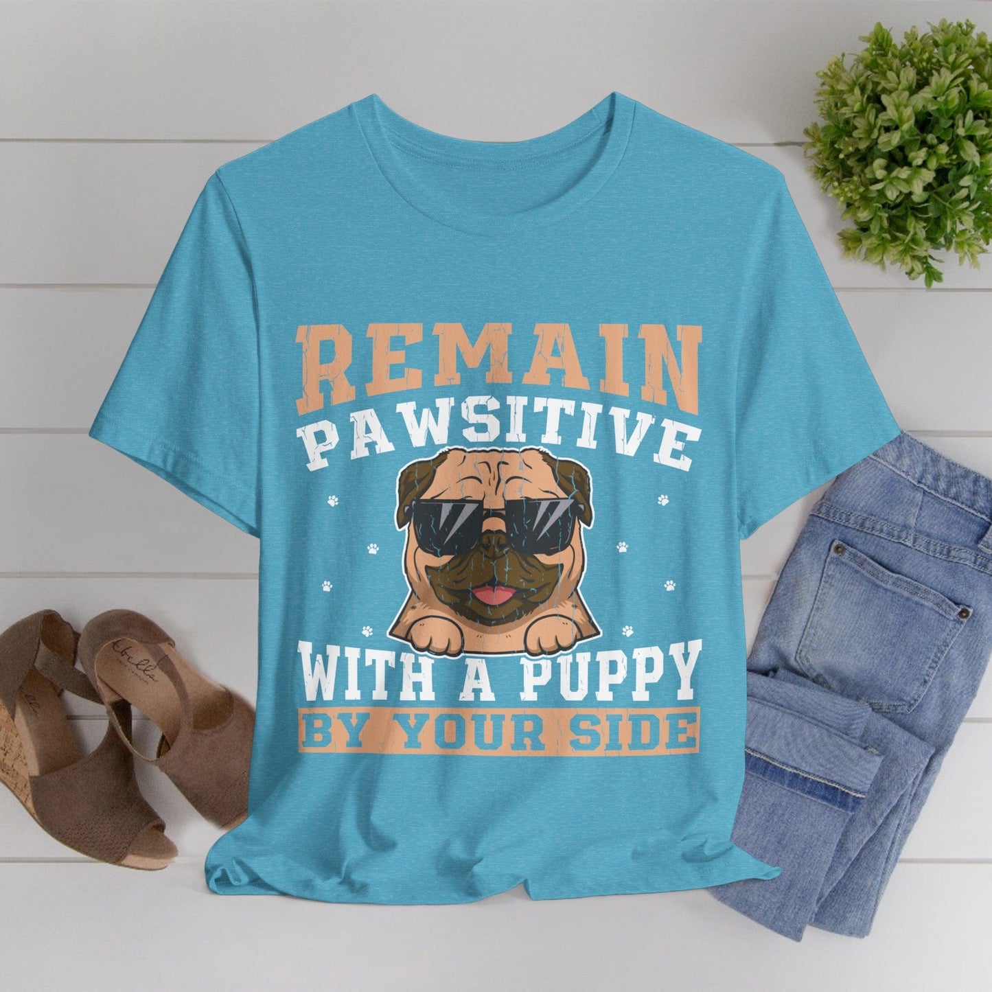 13 - Remain Pawsitive - T-shirt