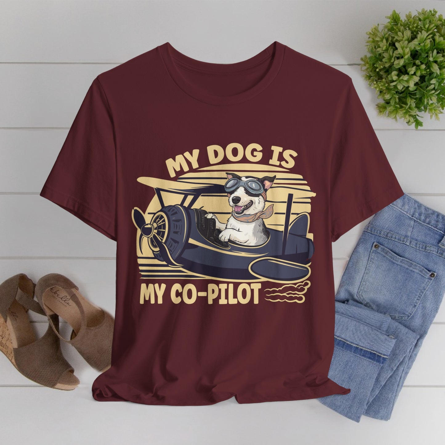 189 - My Dog Is My Co-Pilot - T-shirt