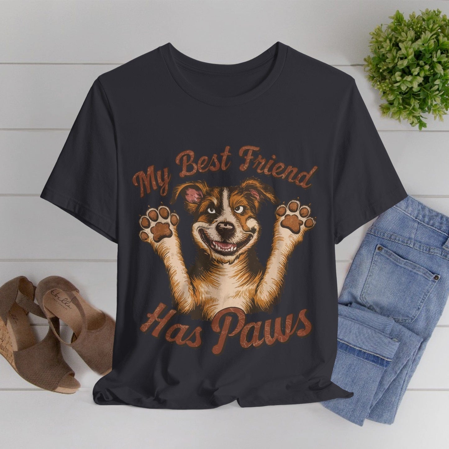 188 - My Best Friend Has Paws - T-shirt