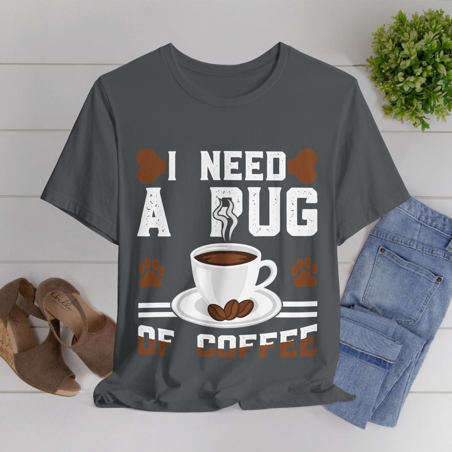 121 - Pug of Coffee - T-shirt