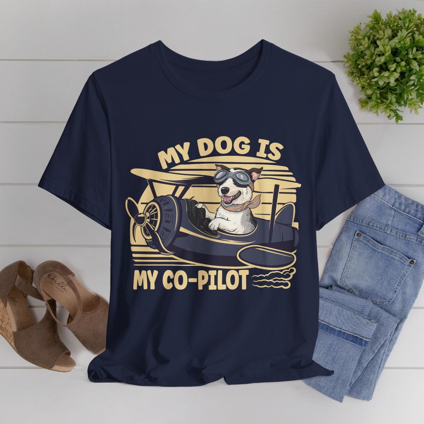 189 - My Dog Is My Co-Pilot - T-shirt