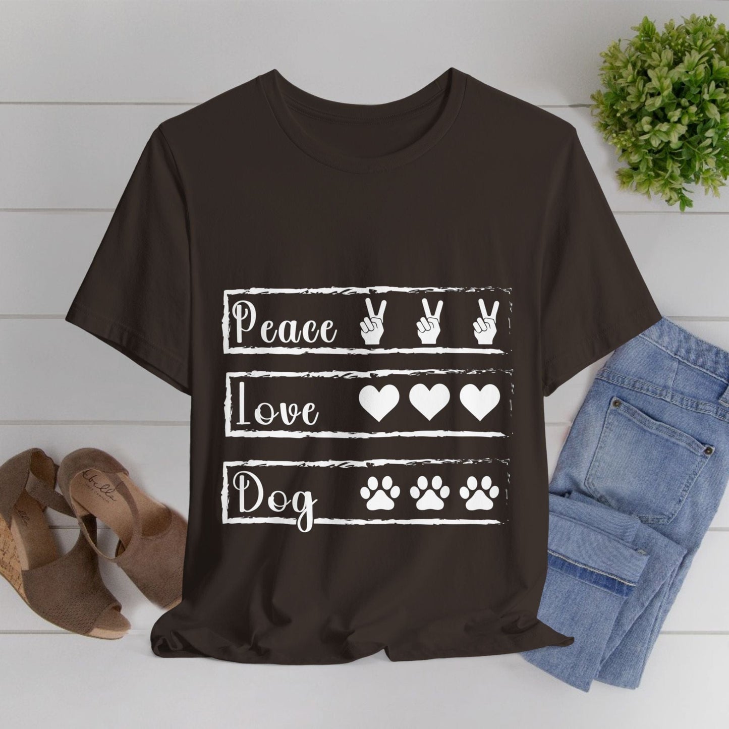 133 - Peace Love Dog - T-shirt