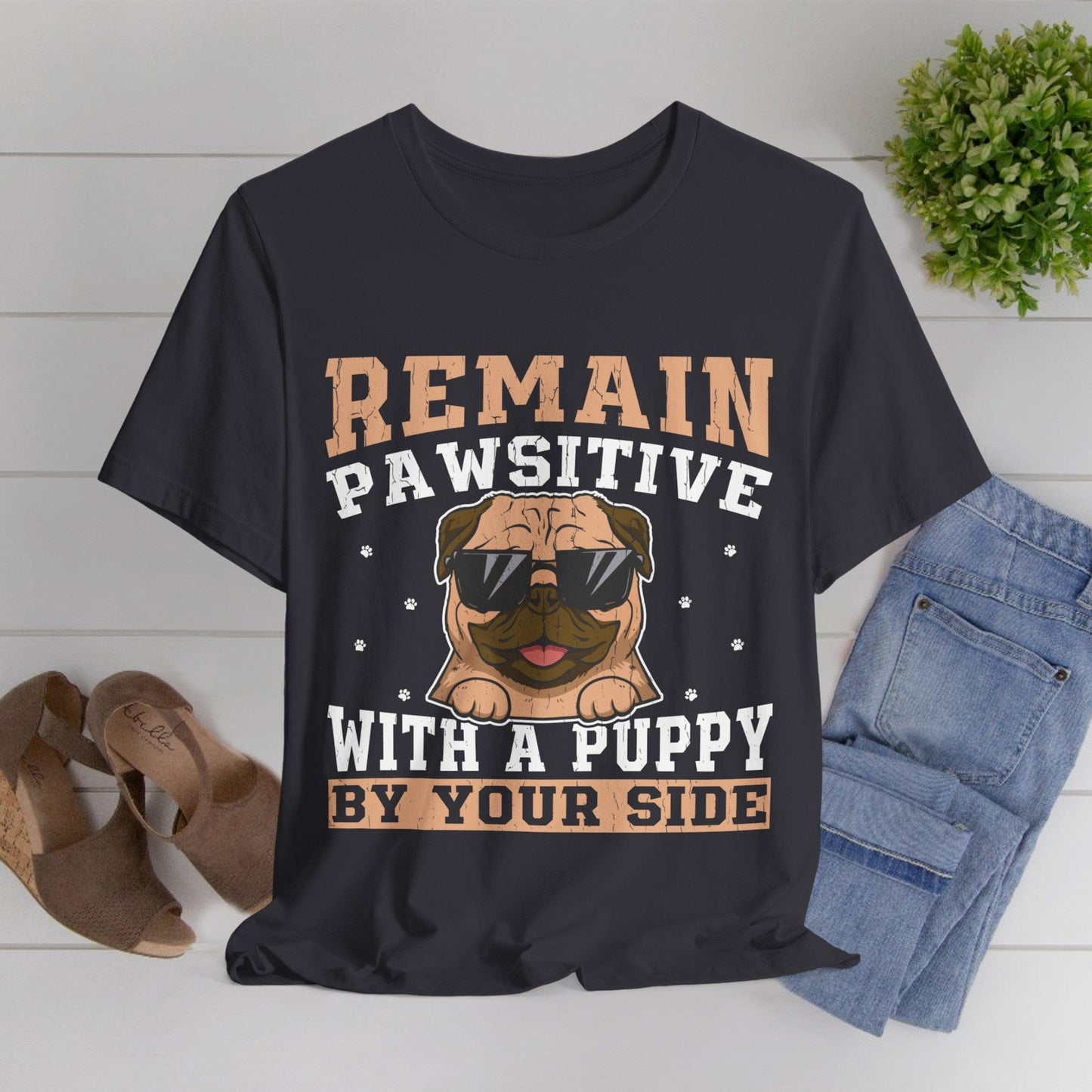 13 - Remain Pawsitive - T-shirt