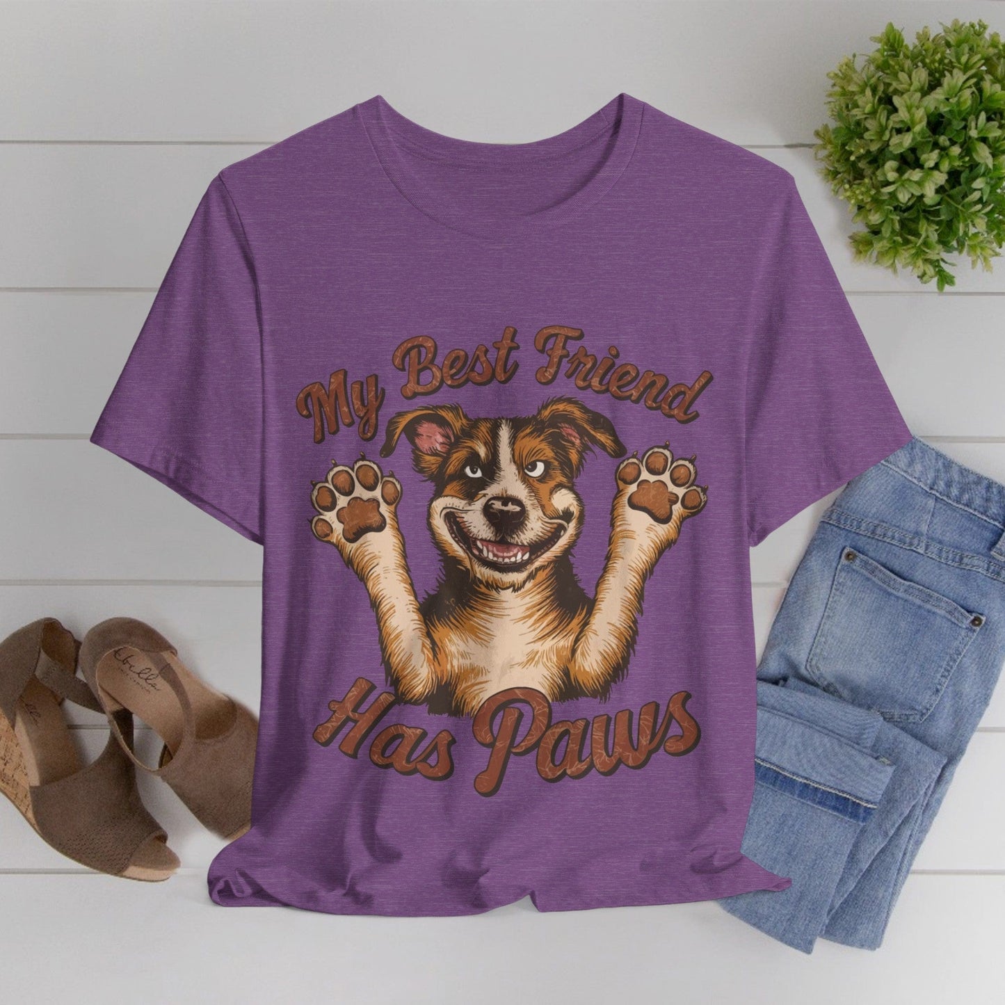 188 - My Best Friend Has Paws - T-shirt