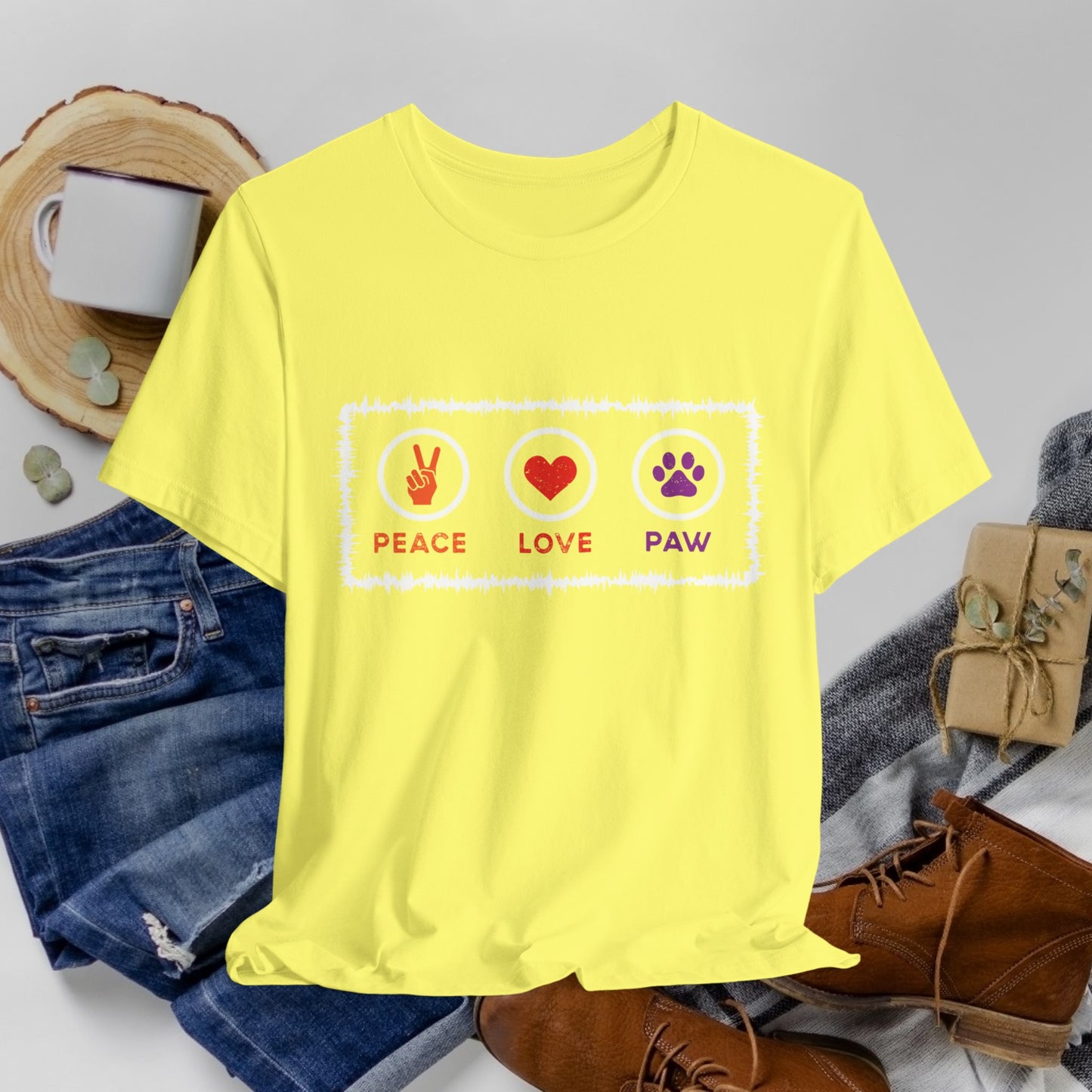 60 - Peace Love Paw - T-shirt