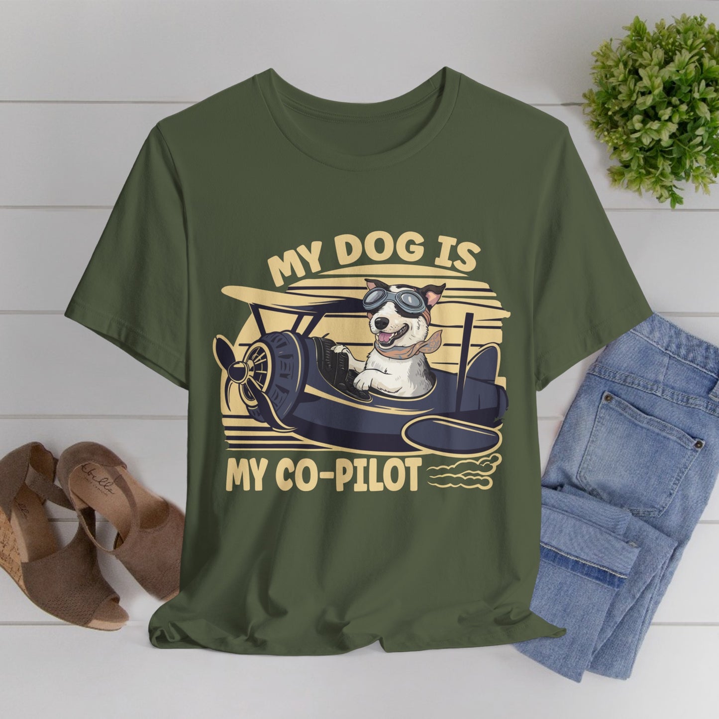 189 - My Dog Is My Co-Pilot - T-shirt