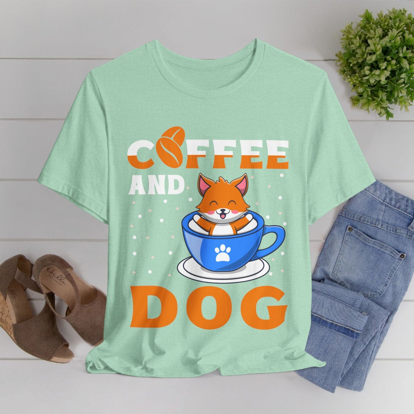 120 - Coffee and Dog - T-shirt