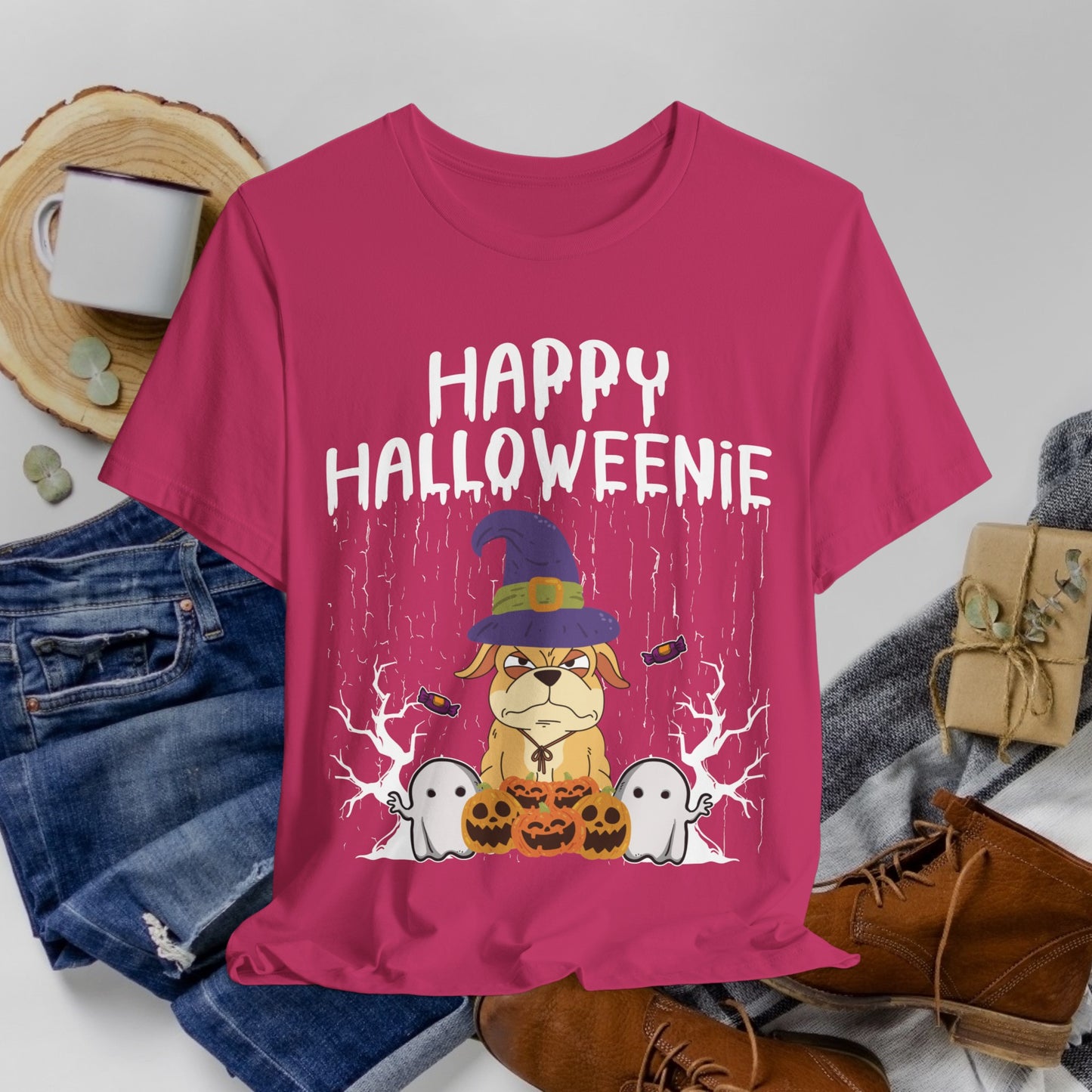 28 - Happy Halloweenie - T-shirt