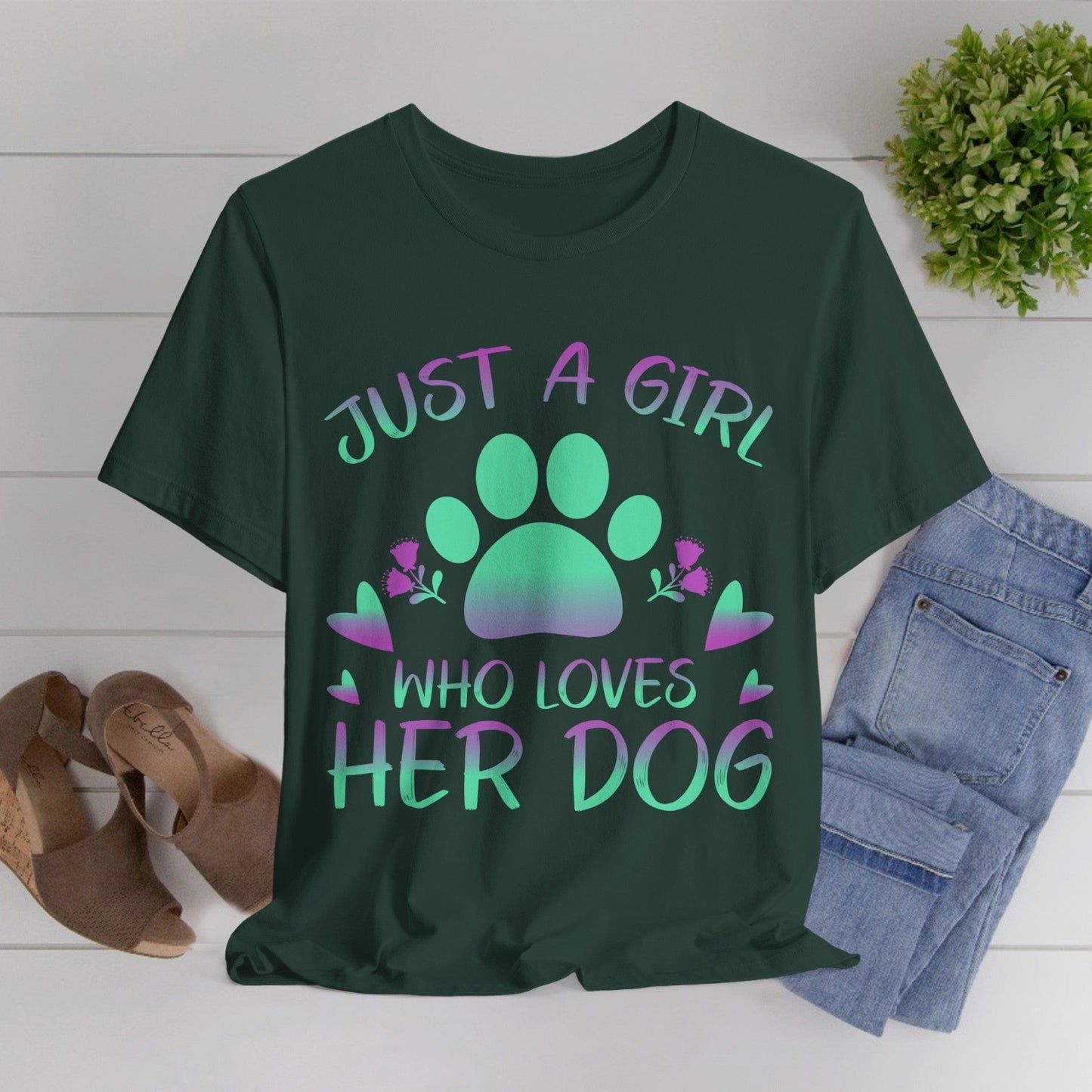 07 - Just a girl who loves her dog -  T-shirt