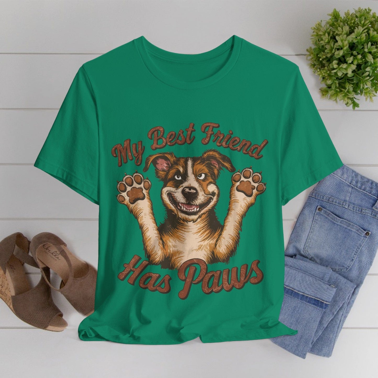 188 - My Best Friend Has Paws - T-shirt