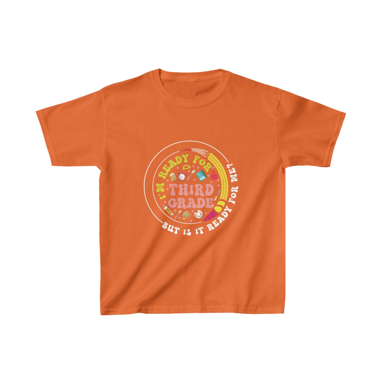 B3.12 - Kids Heavy Cotton™ Tee  - I'm Ready For 3rd Grade