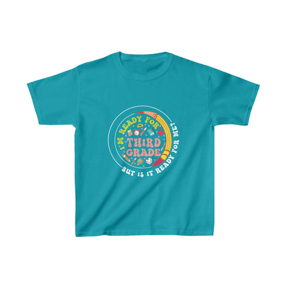 B3.12 - Kids Heavy Cotton™ Tee  - I'm Ready For 3rd Grade