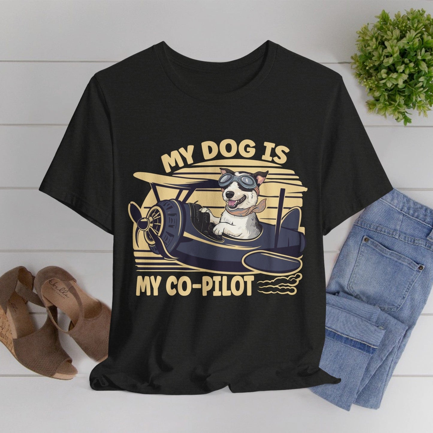 189 - My Dog Is My Co-Pilot - T-shirt