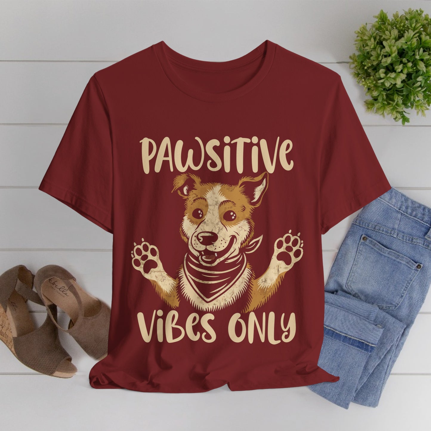 193 - Pawsitive Vibes Only - T-shirt