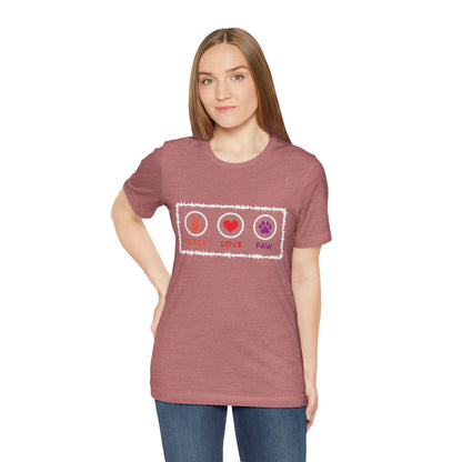 60 - Peace Love Paw - T-shirt