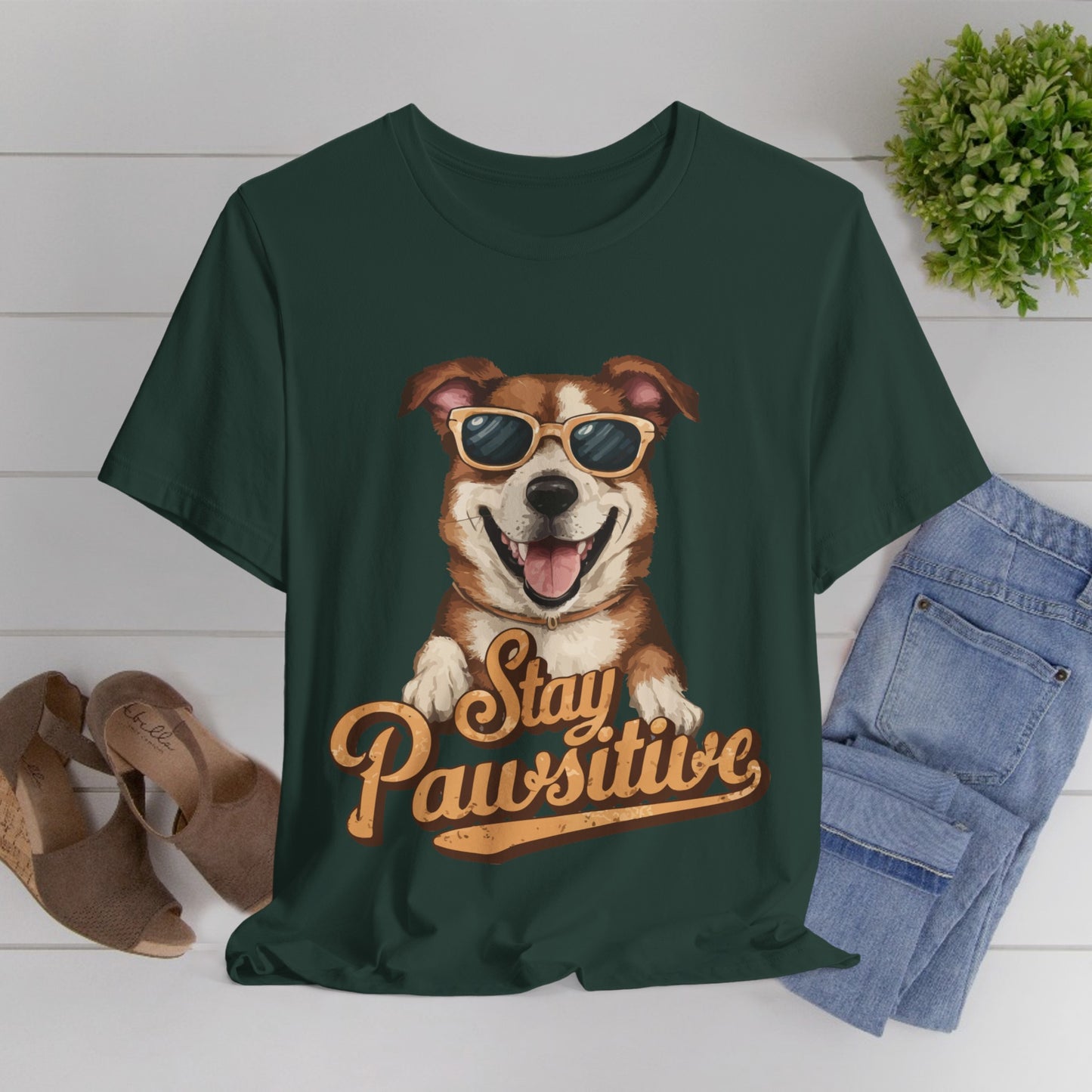 196 - Stay Pawsitive - T-shirt