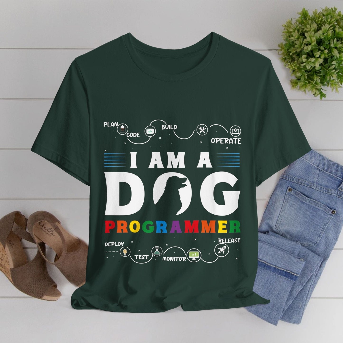 124 - Dog Programmer - T-shirt