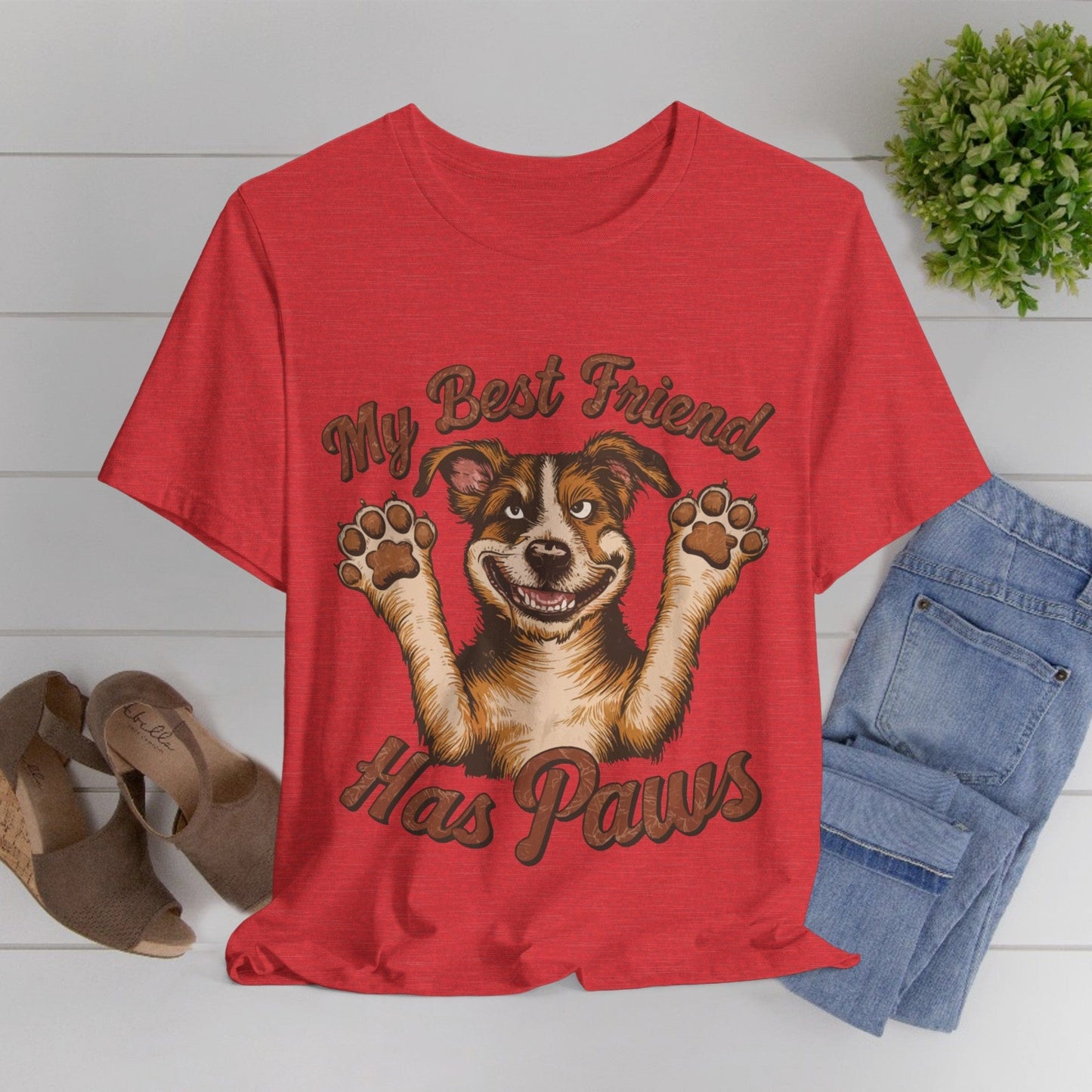 188 - My Best Friend Has Paws - T-shirt