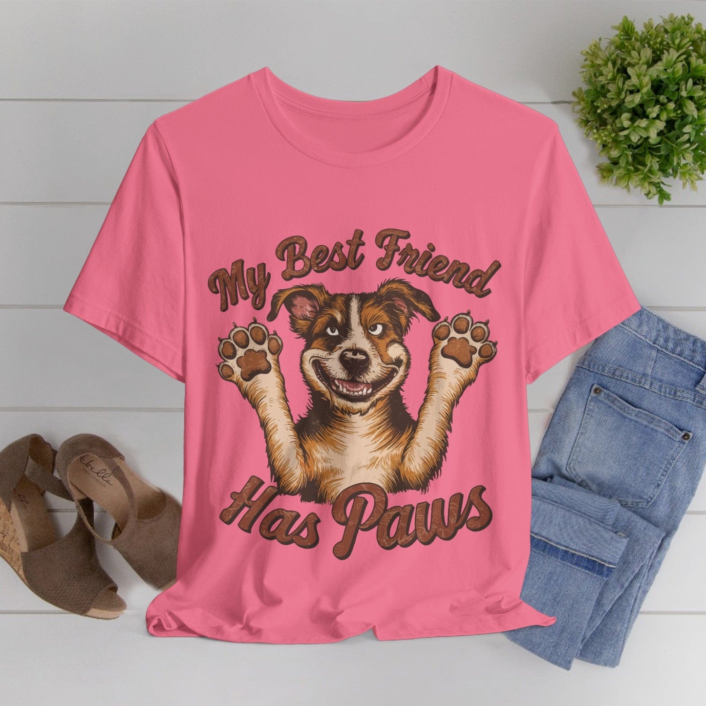 188 - My Best Friend Has Paws - T-shirt