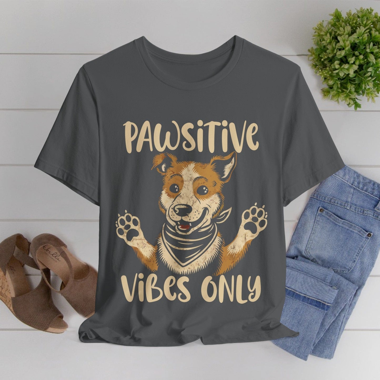 193 - Pawsitive Vibes Only - T-shirt