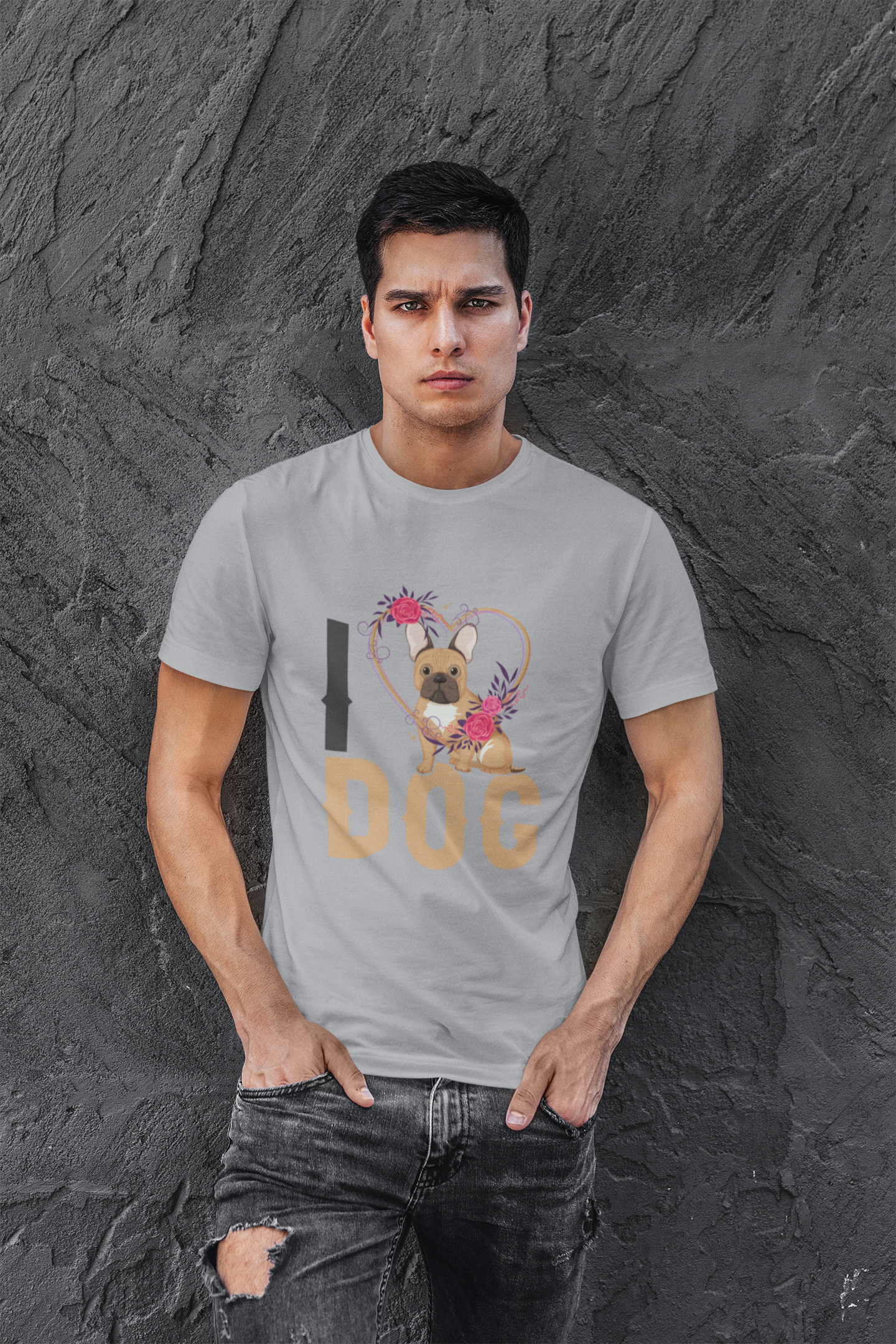 202 - I Love Dog - T-shirt