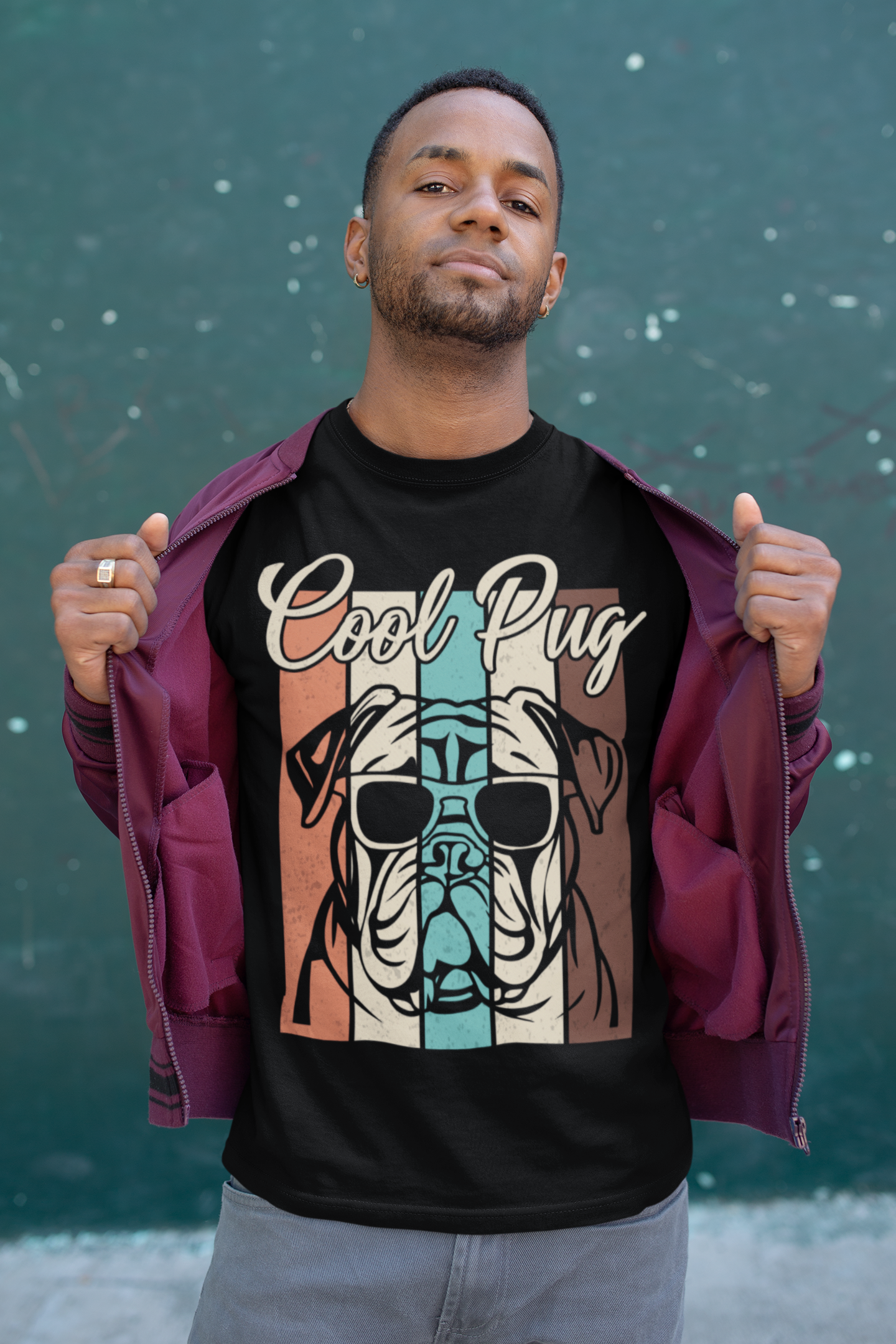 211 - Cool Pug - T-shirt