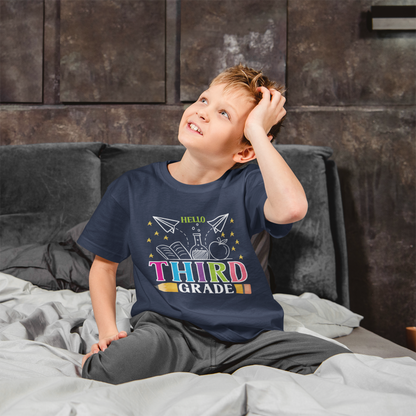 B2.5 - Kids Heavy Cotton™ Tee  - Hello School Grade 03