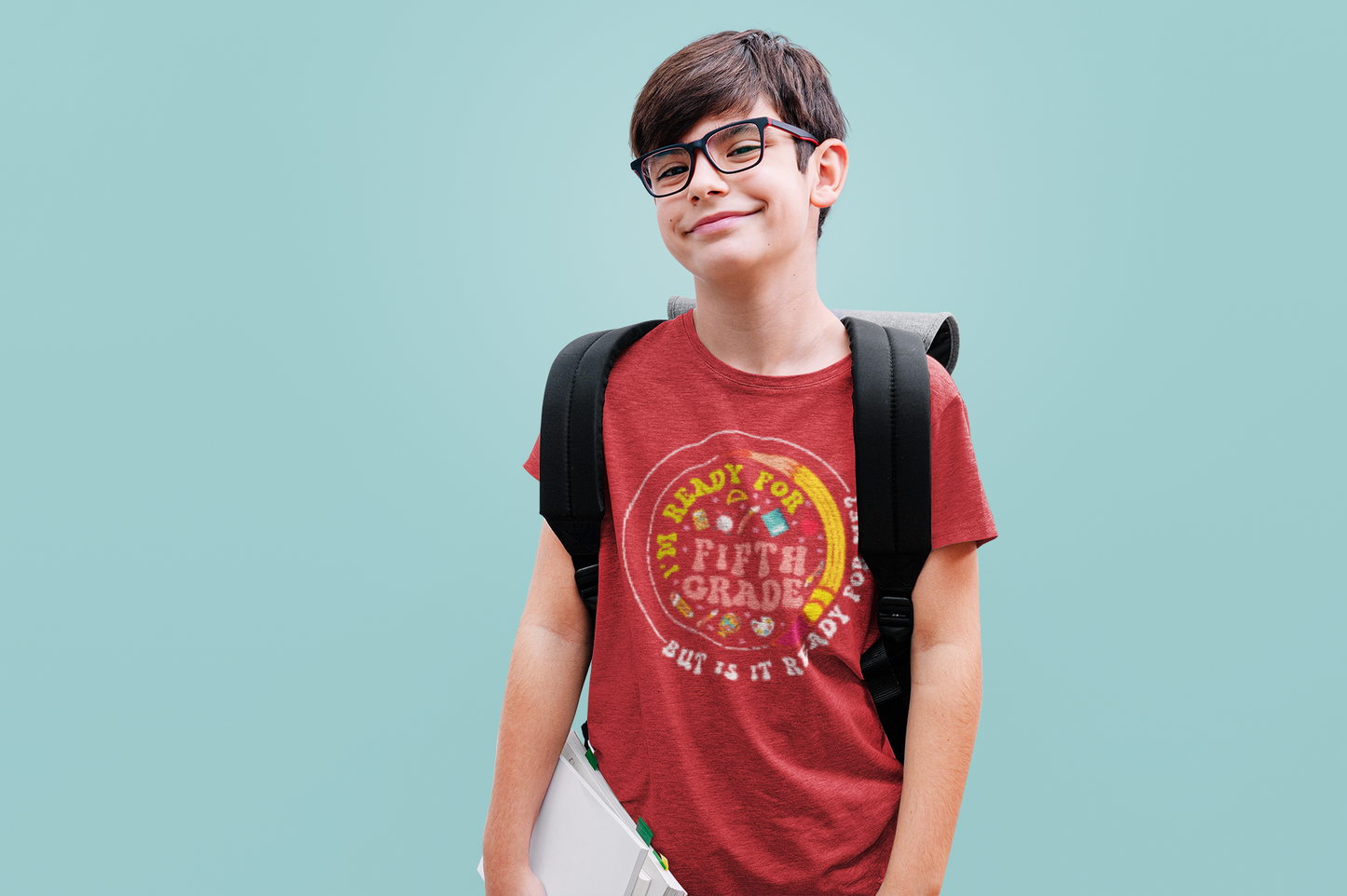 B3.2 - Kids Heavy Cotton™ Tee  - I'm Ready For 5th Grade