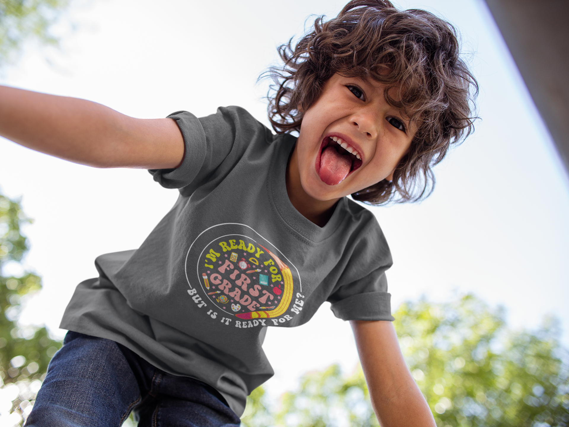 kid playing wearing tshirts