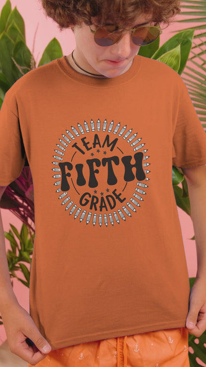 B1.7 - Kids Heavy Cotton™ Tee - Team Fifth School Grade