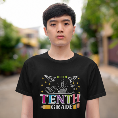 B2.12 - Kids Heavy Cotton™ Tee  - Hello School Grade 10