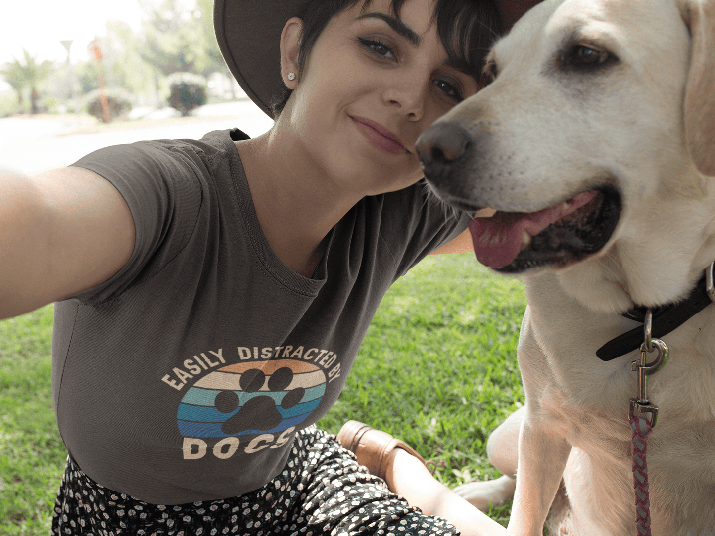 227 - Distracted By Dogs - T-shirt