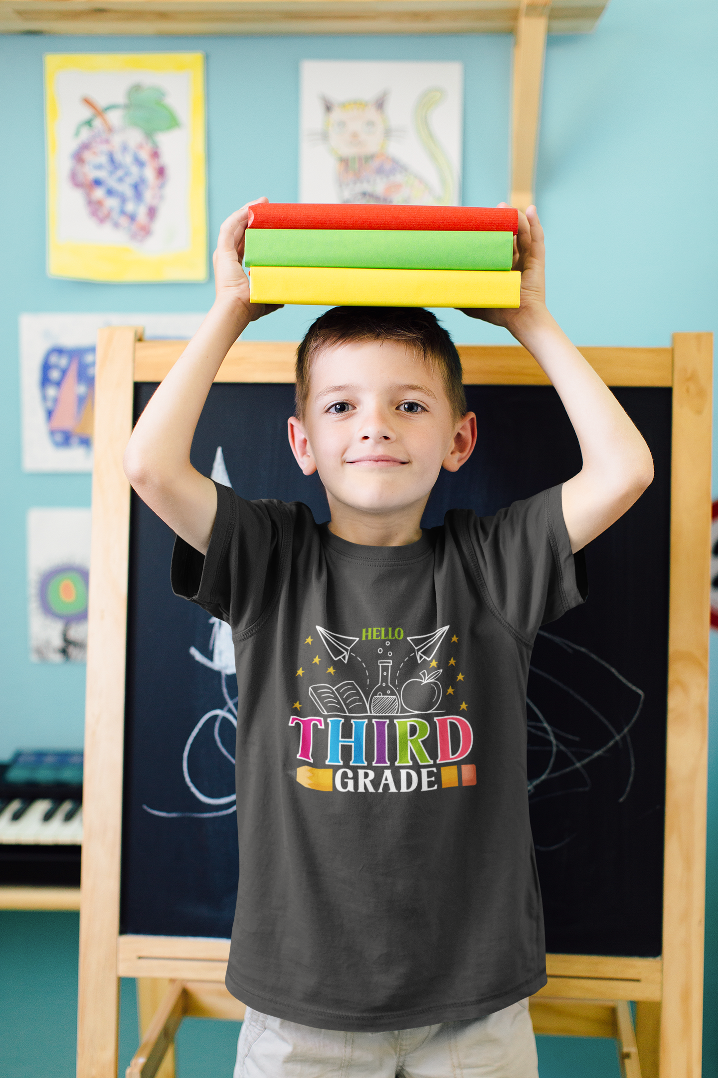 B2.5 - Kids Heavy Cotton™ Tee  - Hello School Grade 03