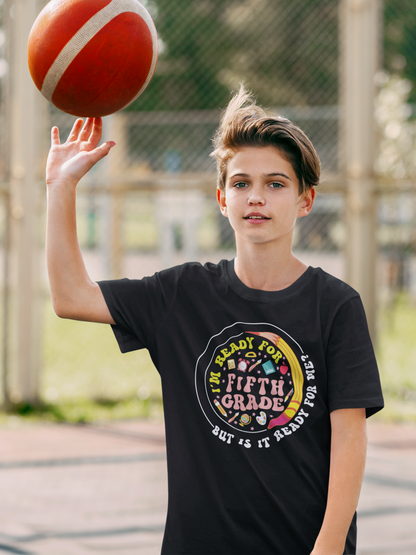 B3.2 - Kids Heavy Cotton™ Tee  - I'm Ready For 5th Grade