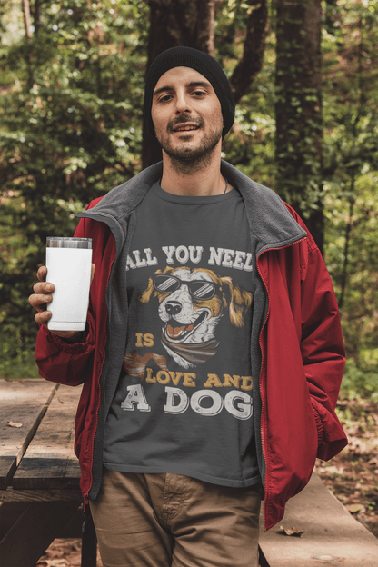 152 - Love and A Dog - T-shirt