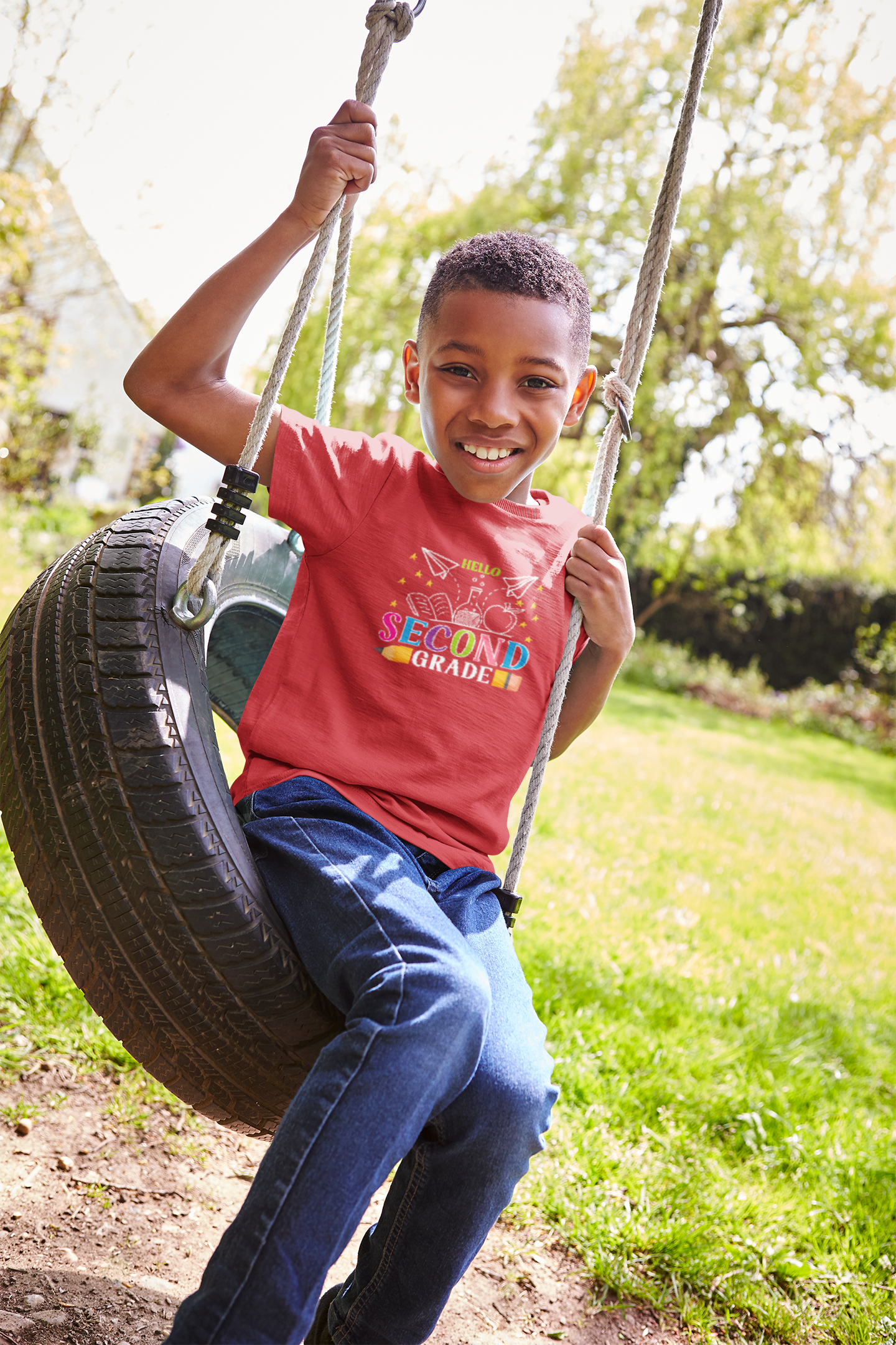 B2.4 - Kids Heavy Cotton™ Tee  - Hello School Grade 02