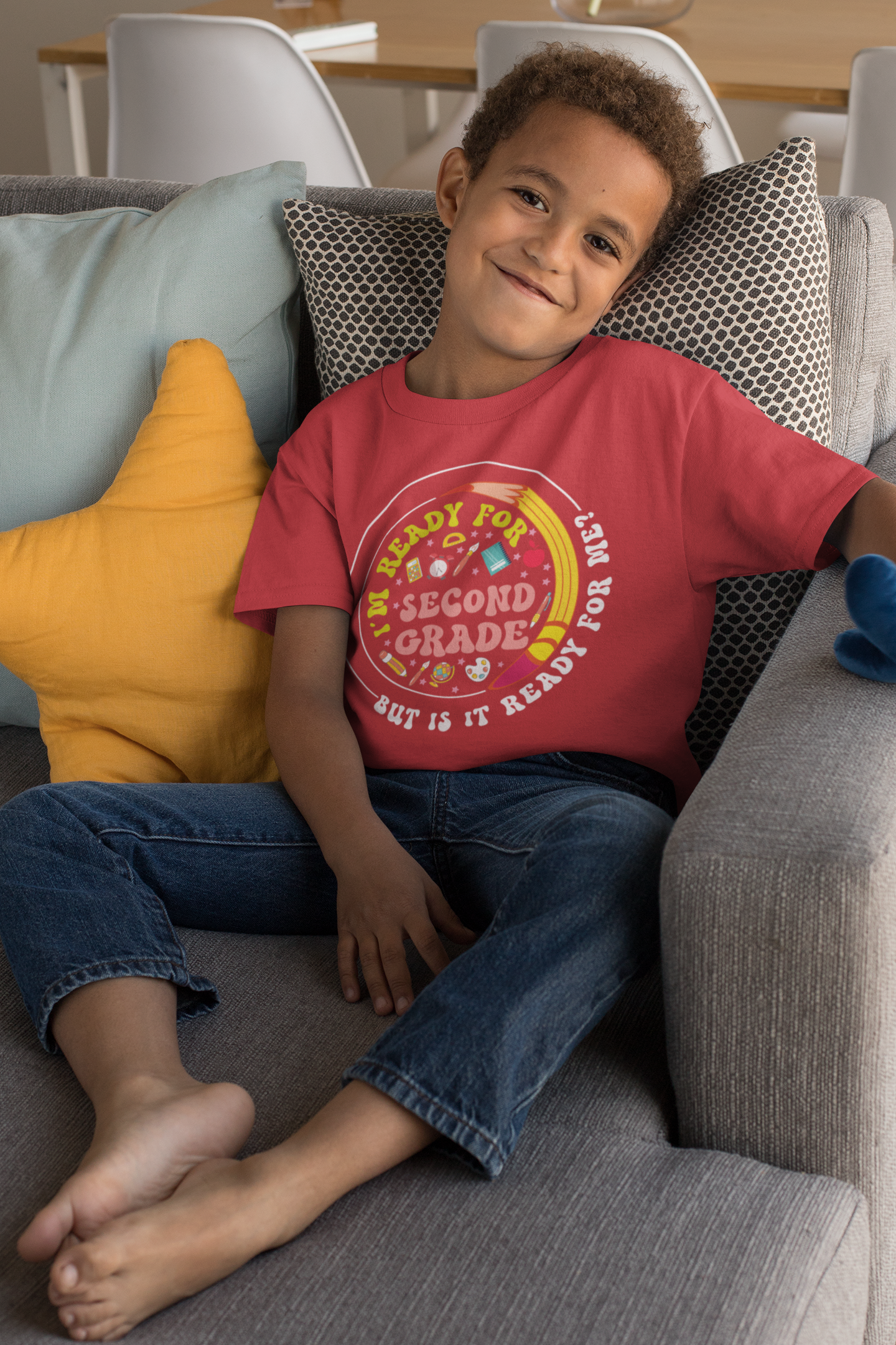 B3.8 - Kids Heavy Cotton™ Tee  - I'm Ready For 2nd Grade