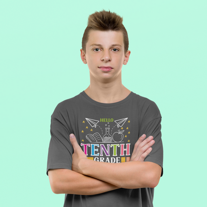 B2.12 - Kids Heavy Cotton™ Tee  - Hello School Grade 10