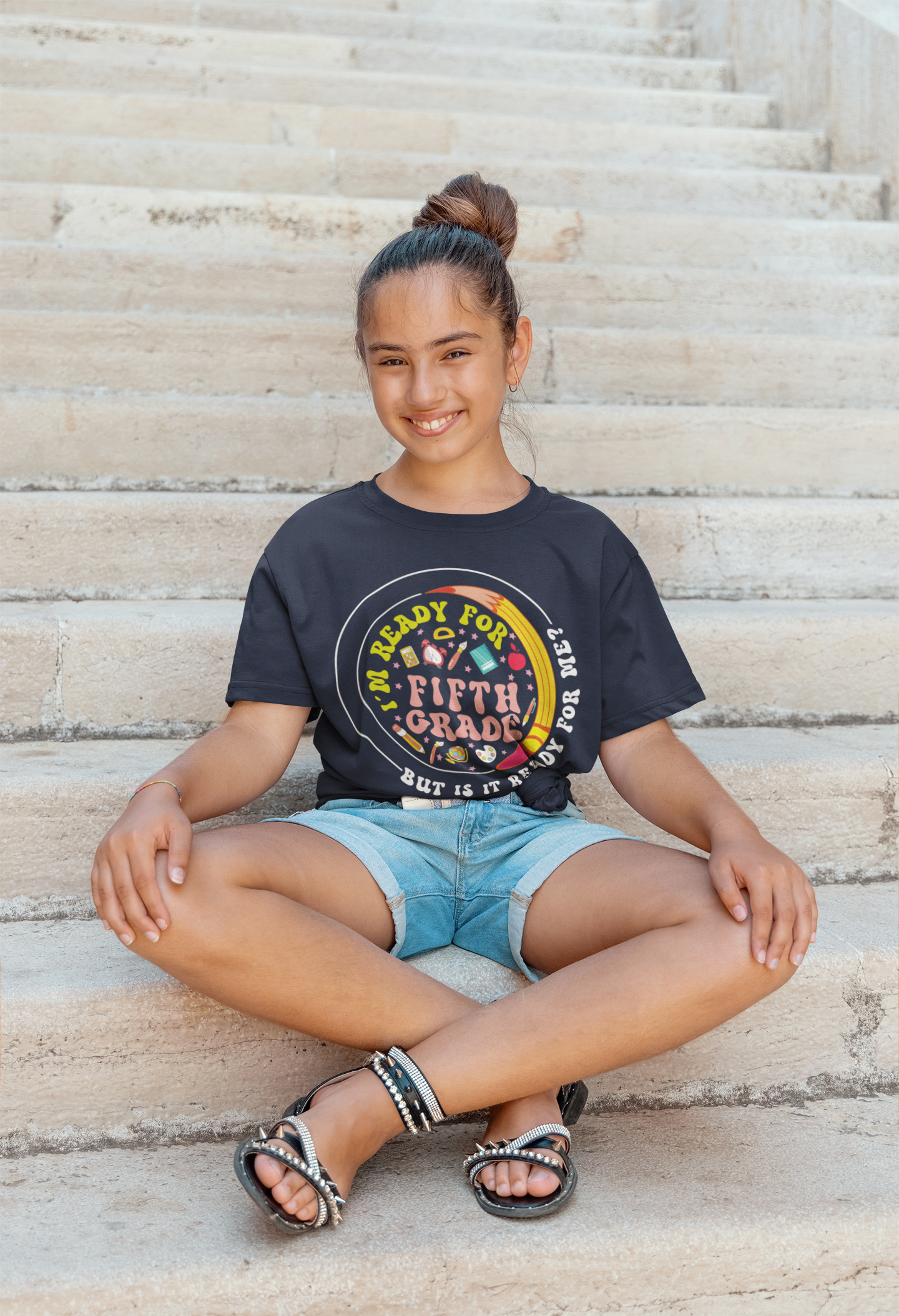 B3.2 - Kids Heavy Cotton™ Tee  - I'm Ready For 5th Grade