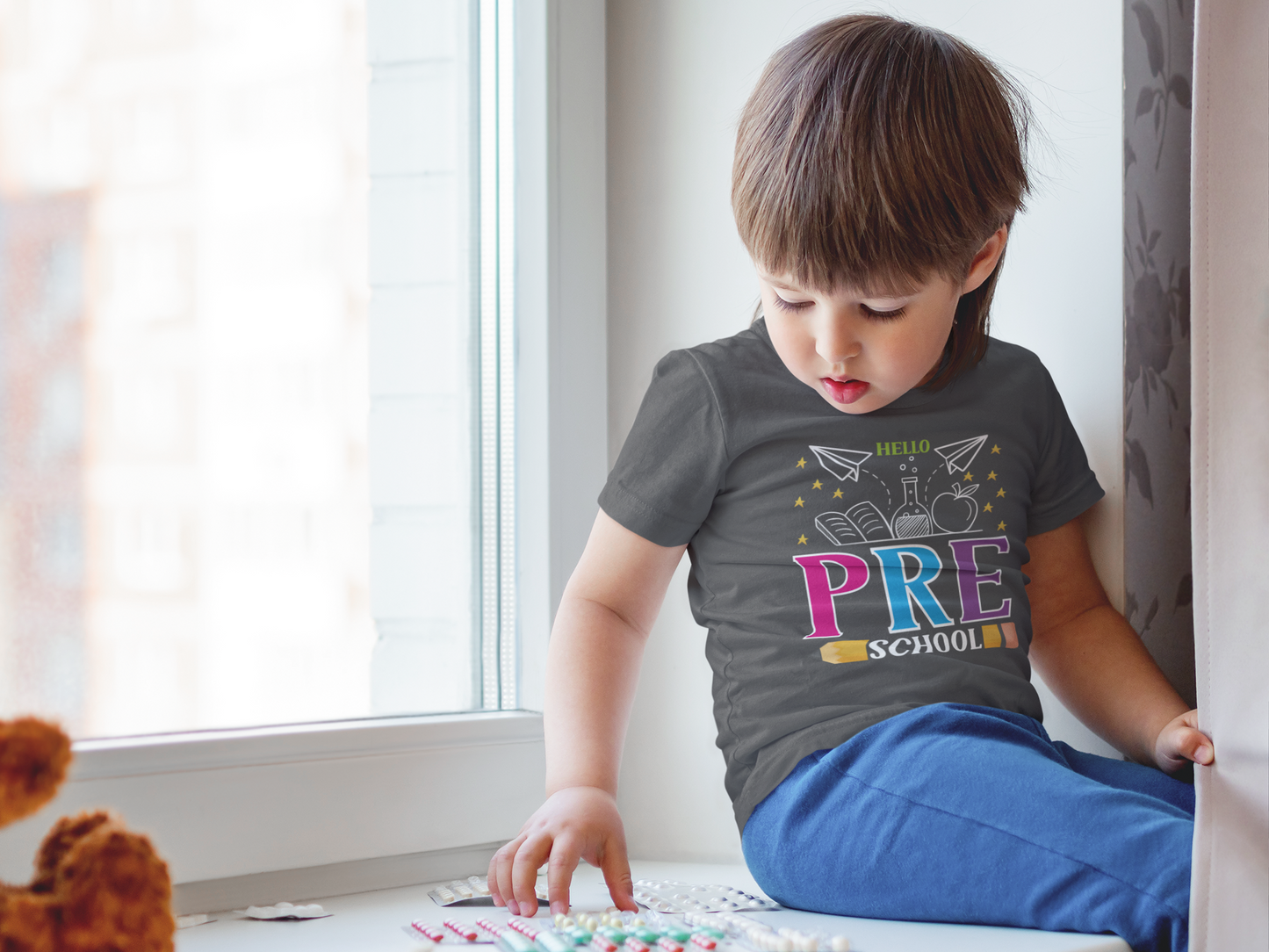 B2.2 - Kids Heavy Cotton™ Tee  - Hello Pre School 12