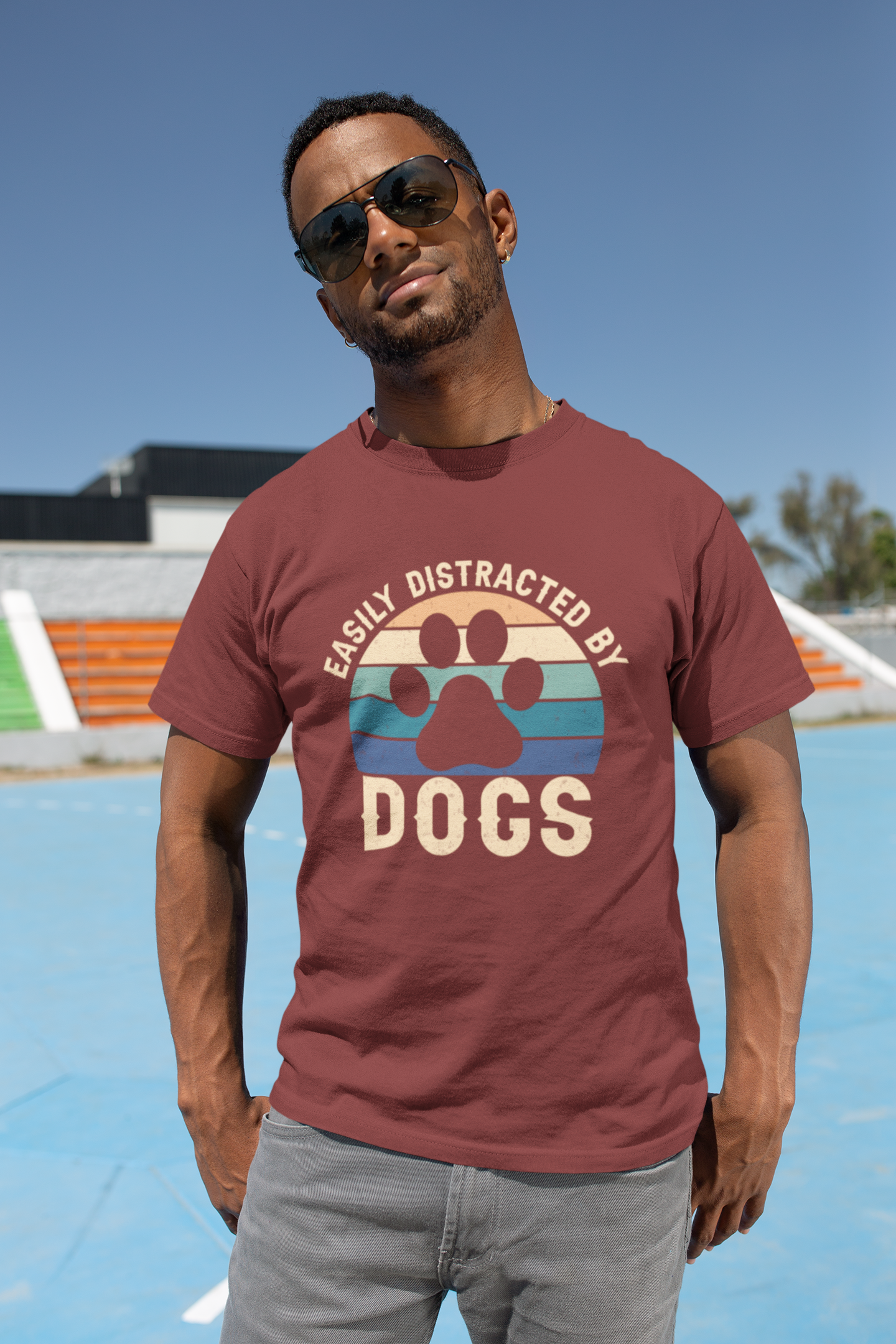 227 - Distracted By Dogs - T-shirt