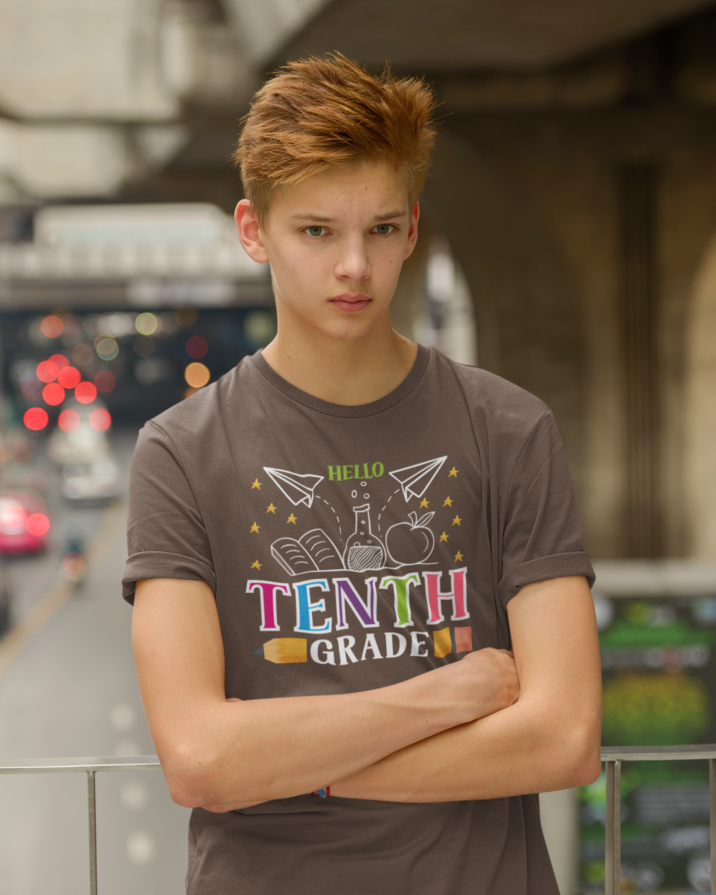 B2.12 - Kids Heavy Cotton™ Tee  - Hello School Grade 10