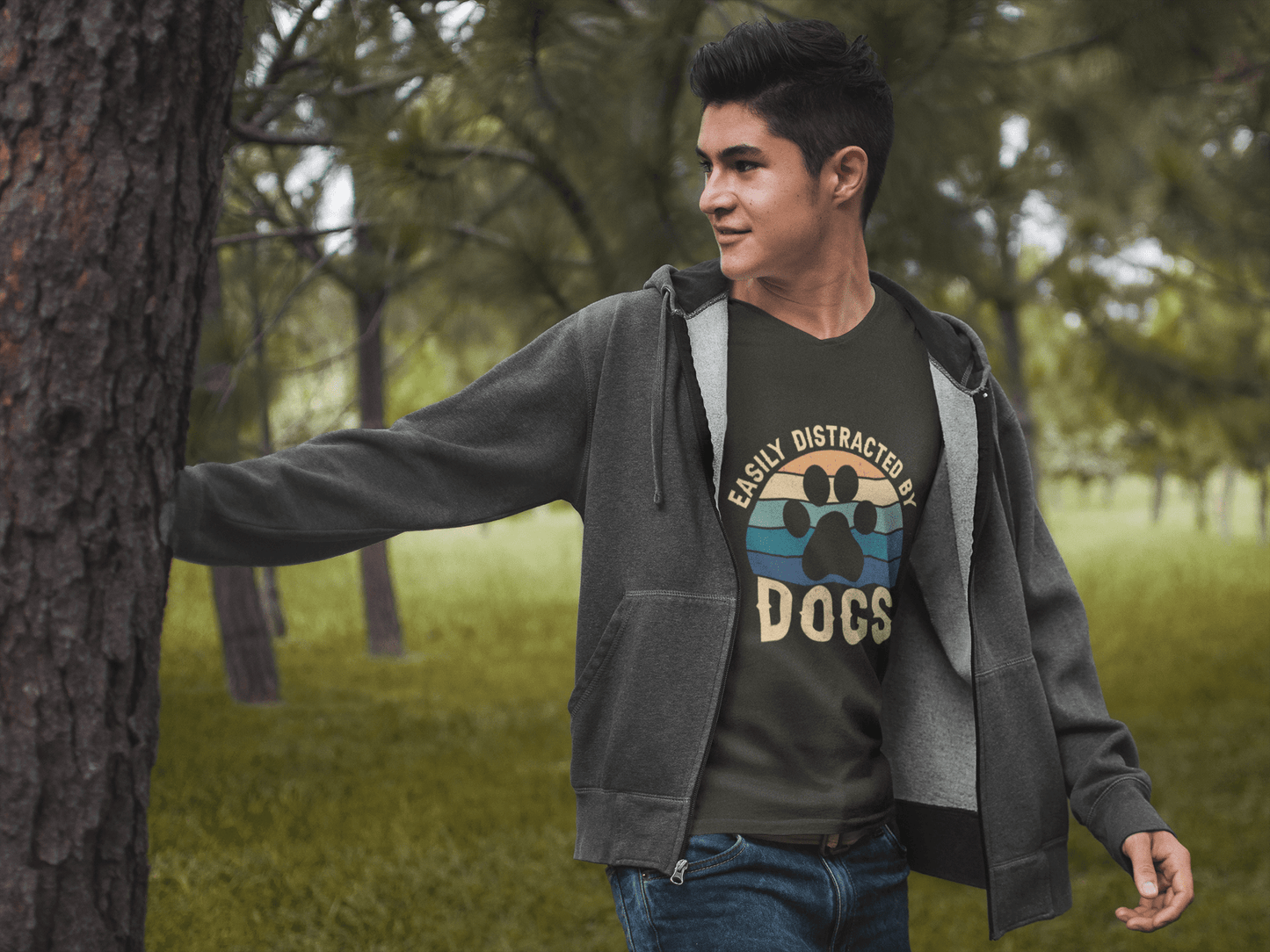 227 - Distracted By Dogs - T-shirt